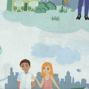 Paper Doll Park - 44" x 14" Short Cut