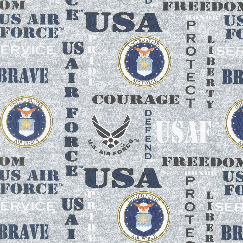 Military - Air Force Words Gray