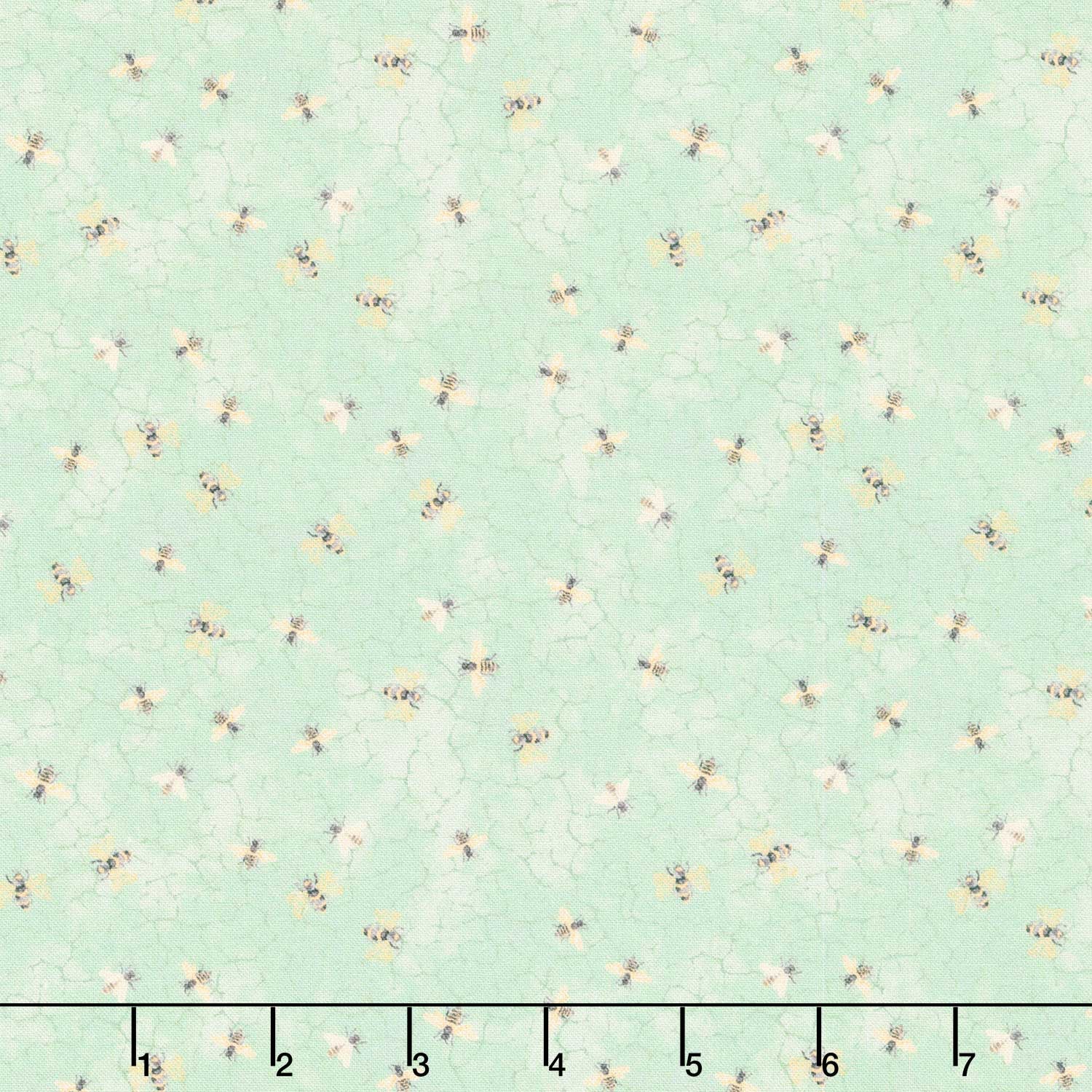 Home Sweet Home - Bees On Honeycombs Sage