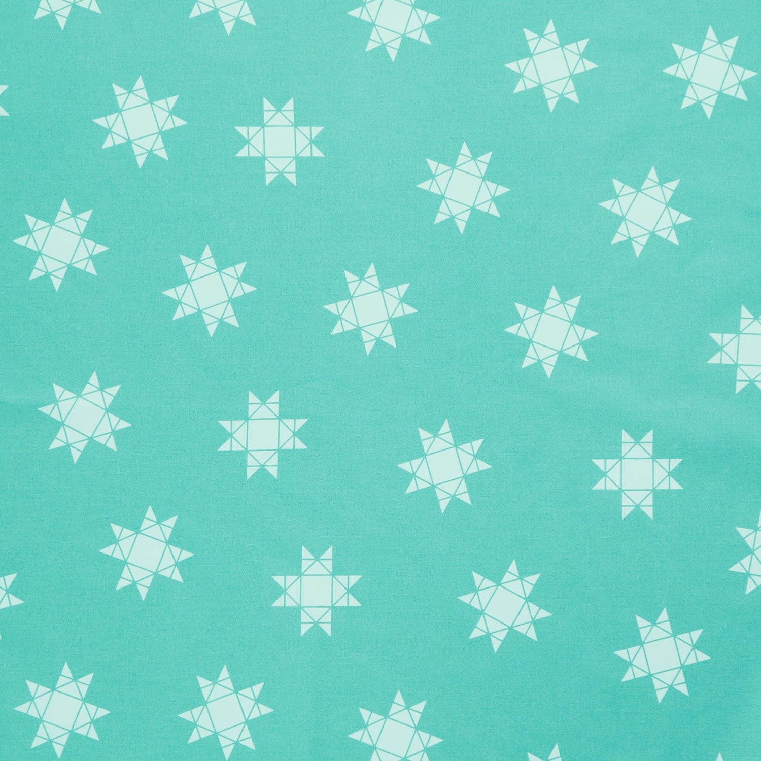 Missouri Star Quilt Backs - Quilt Town Tossed Missouri Star Aqua 110" Wide Backing