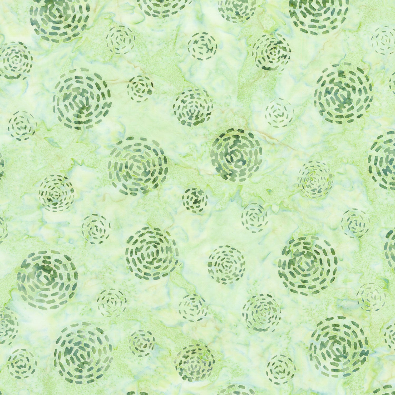 Tranquil Moments Batiks - Stitched Circles Sprout