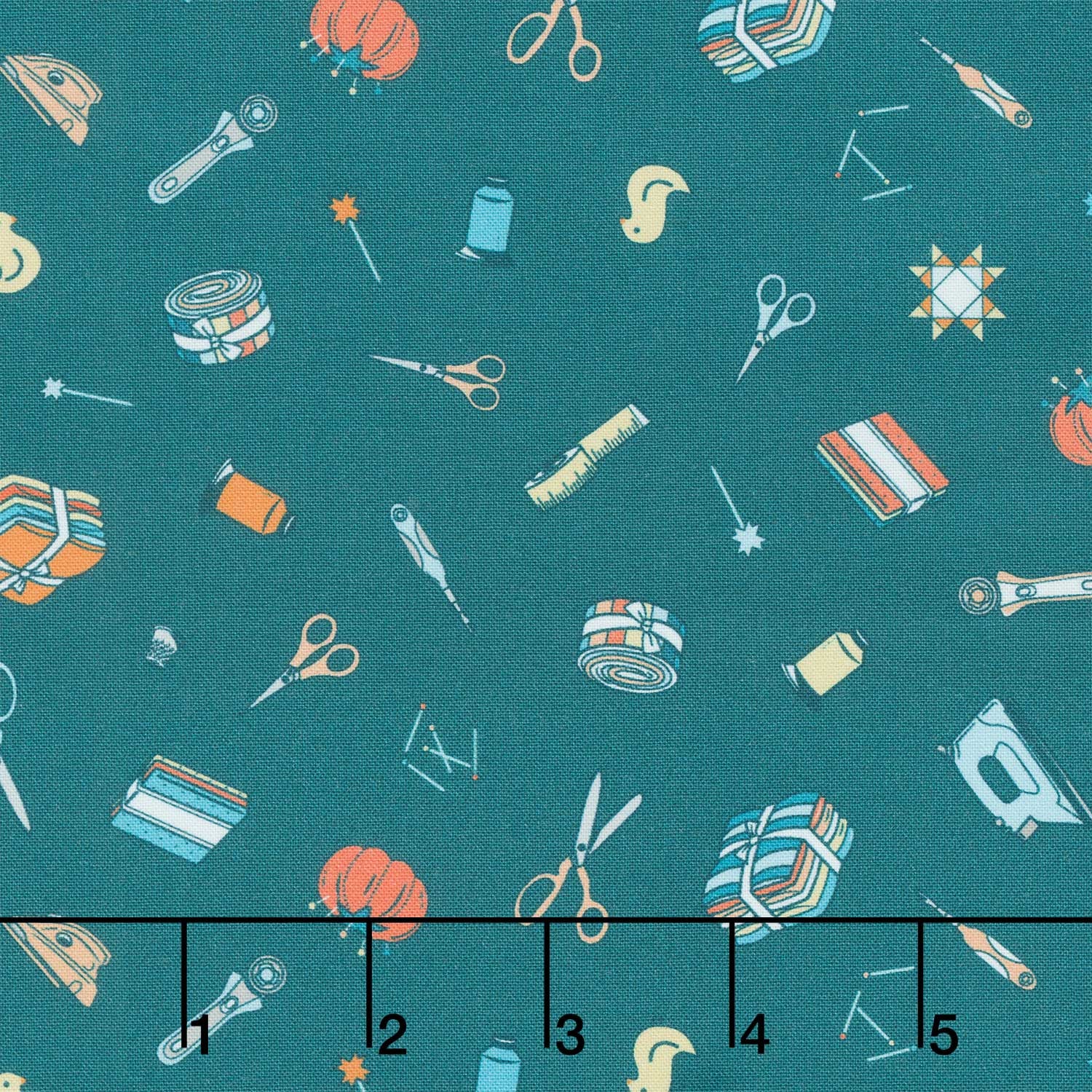 Welcome To Quilt Town - Notions Tossed Teal