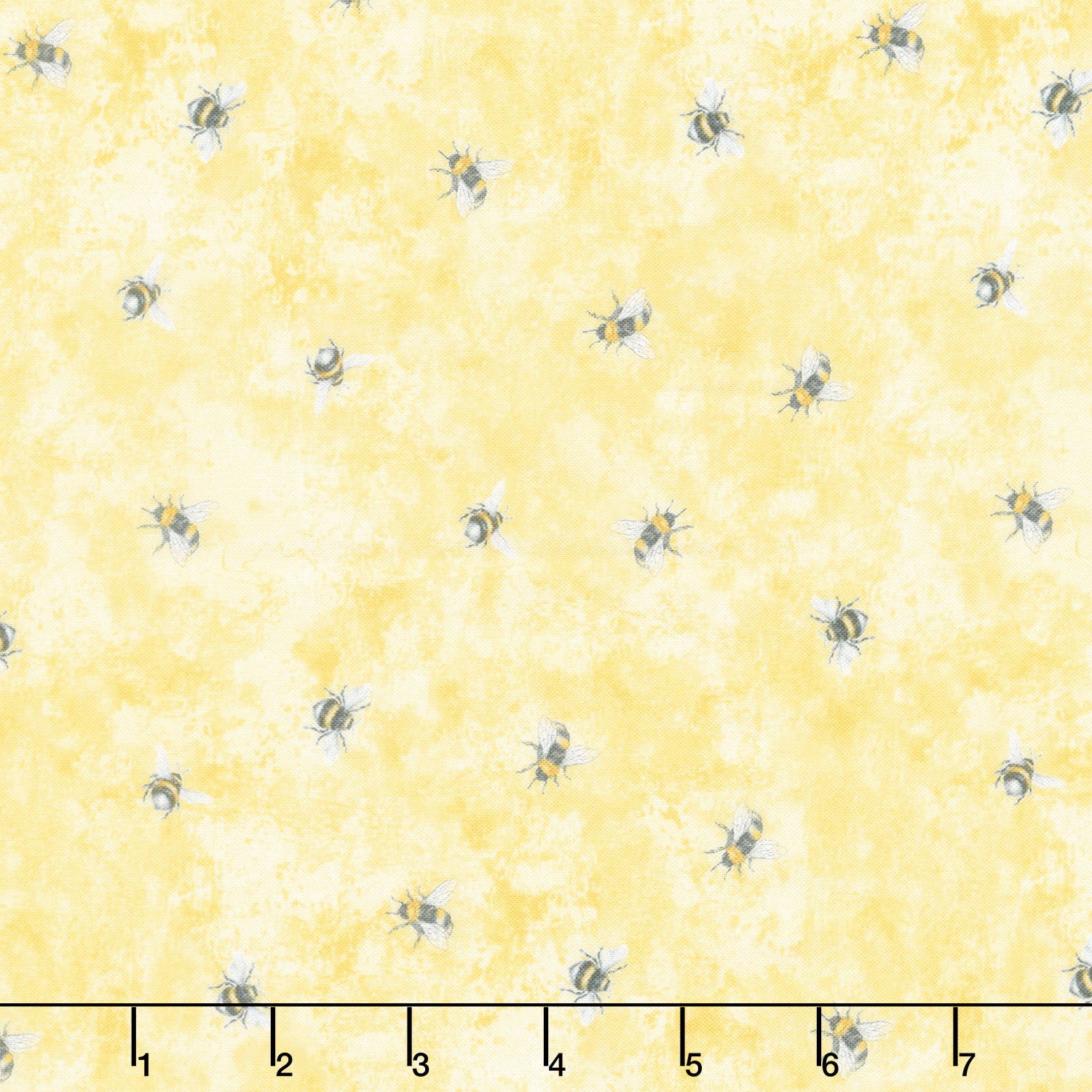 Lemon Bouquet - Tossed Small Bee Lemon Digitally Printed