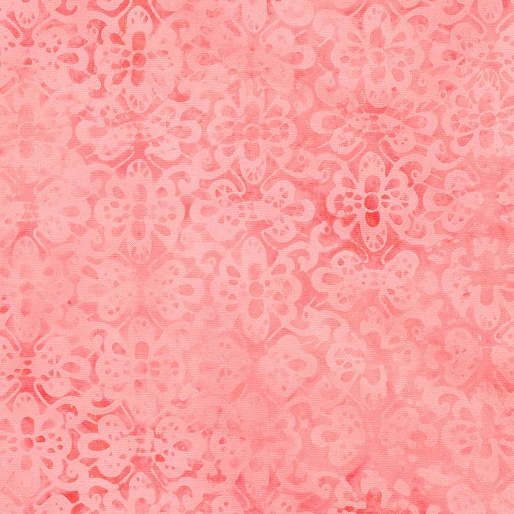 Lace & Grace Batiks - Floral Swirl Lace Coral