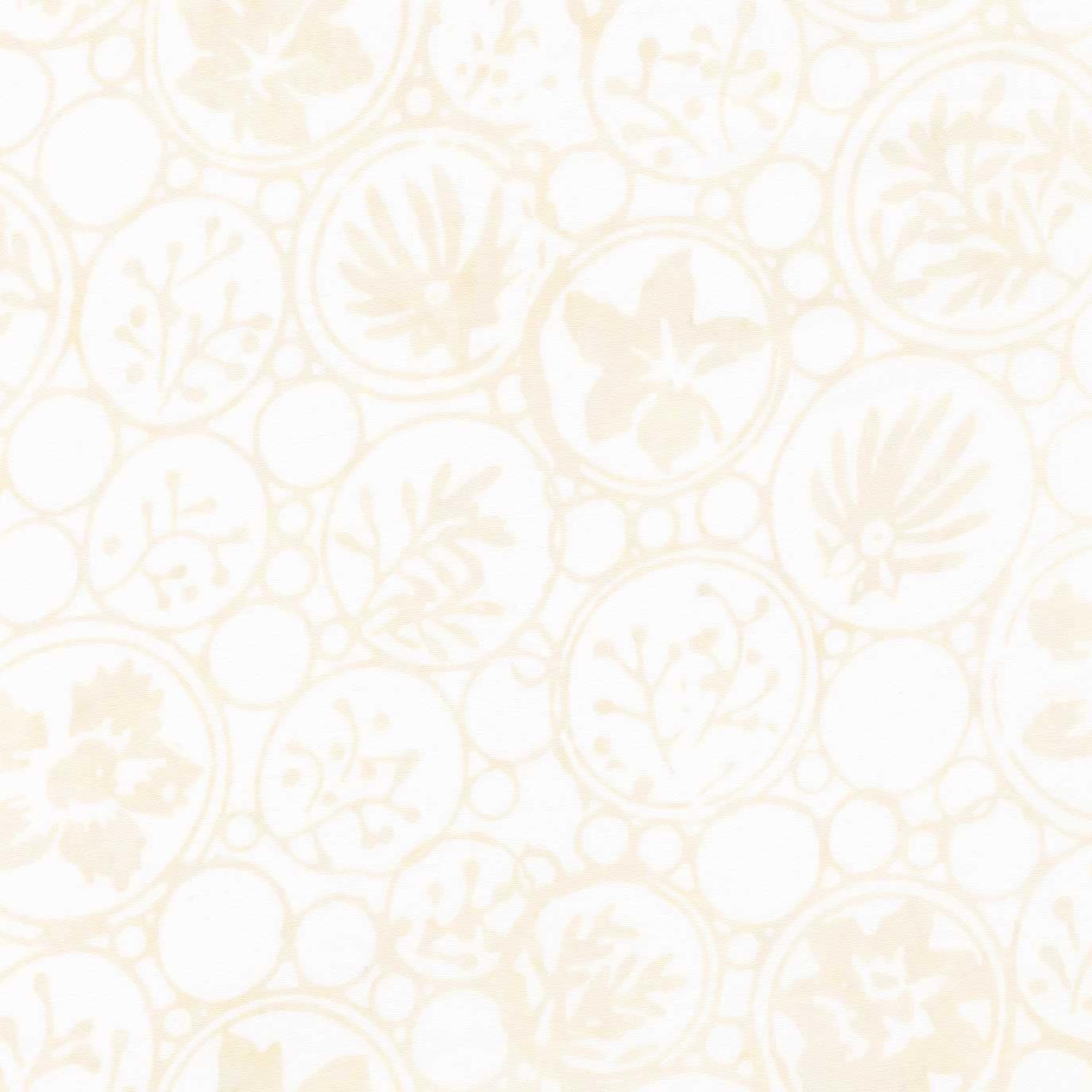Tonga Batiks - Heron Overlapping Circle Floral Natural