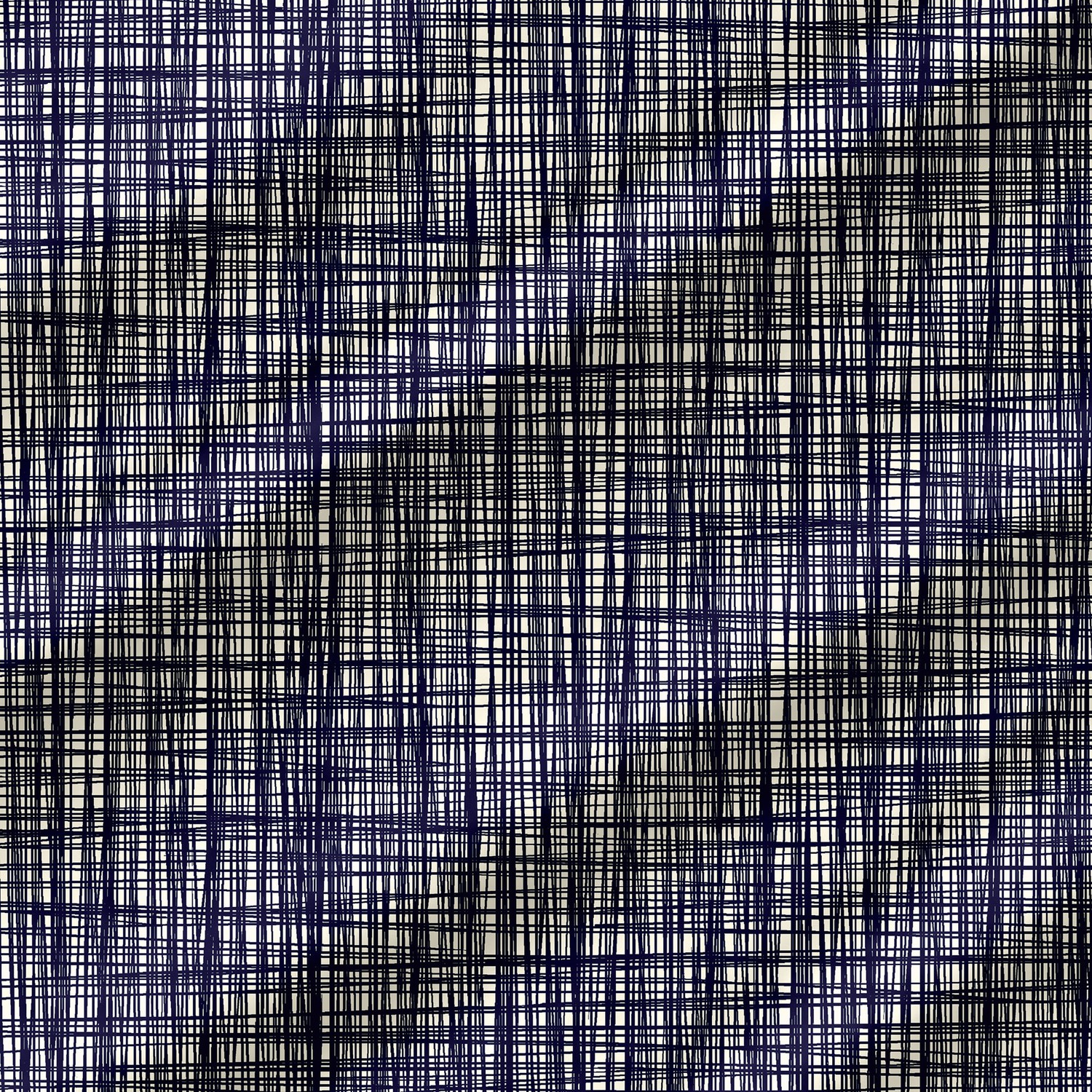 Backing Fabrics Hand Drawn Lines Navy 108 in Wide Backing Fabric Yardage - Navy