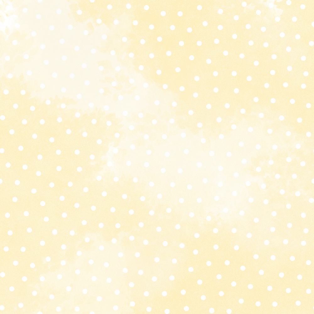 Little Lambies Woolies Flannel - Polka Dots - Light Yellow/White