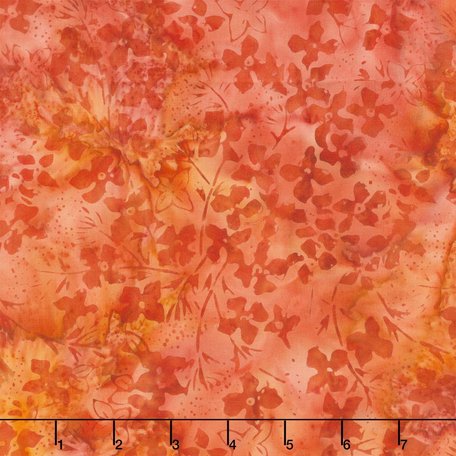 Meadow Sunshine Batiks - Hydrangea Vermillion