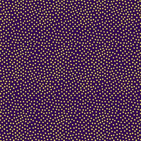 Garden Pindot Metallic - Metallic Gold Dots on Purple