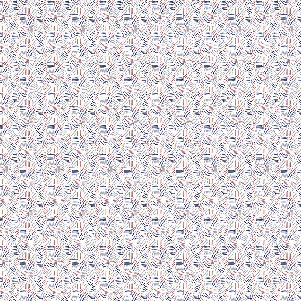 Hometown Americana Hash Marks Multi Quilting Cotton Fabric Yardage - Multi