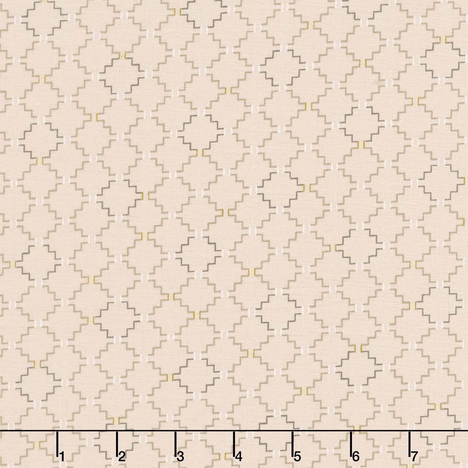 Sunwashed Romance 108" - Stair Step Geometric Tan
