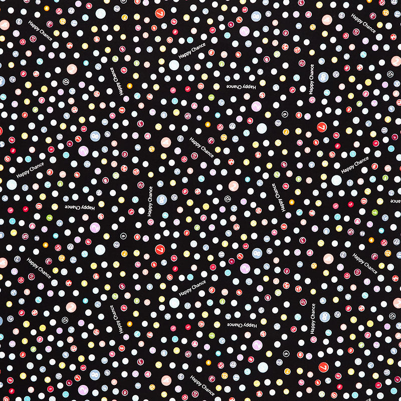 Happy Chance - Selvedge Dots Black