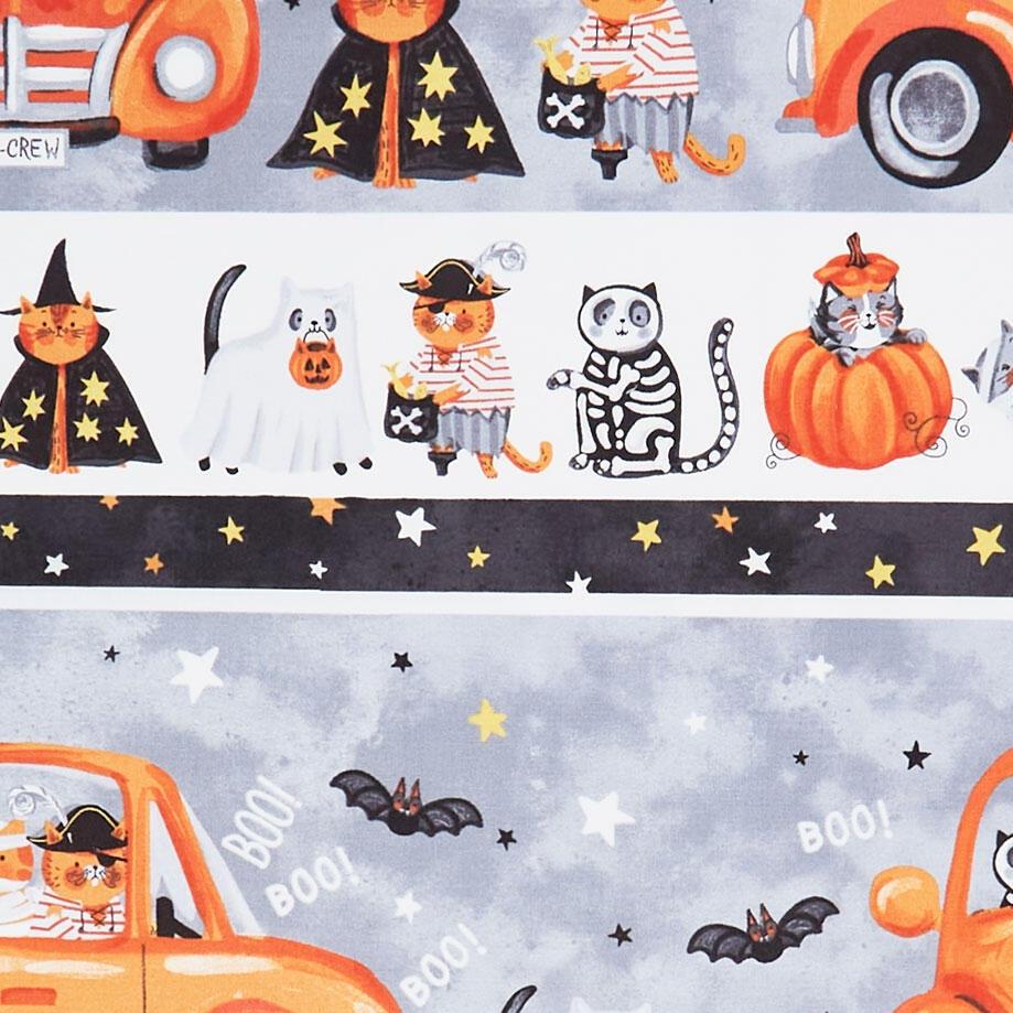 The Boo Crew - Border Stripe Gray Multi