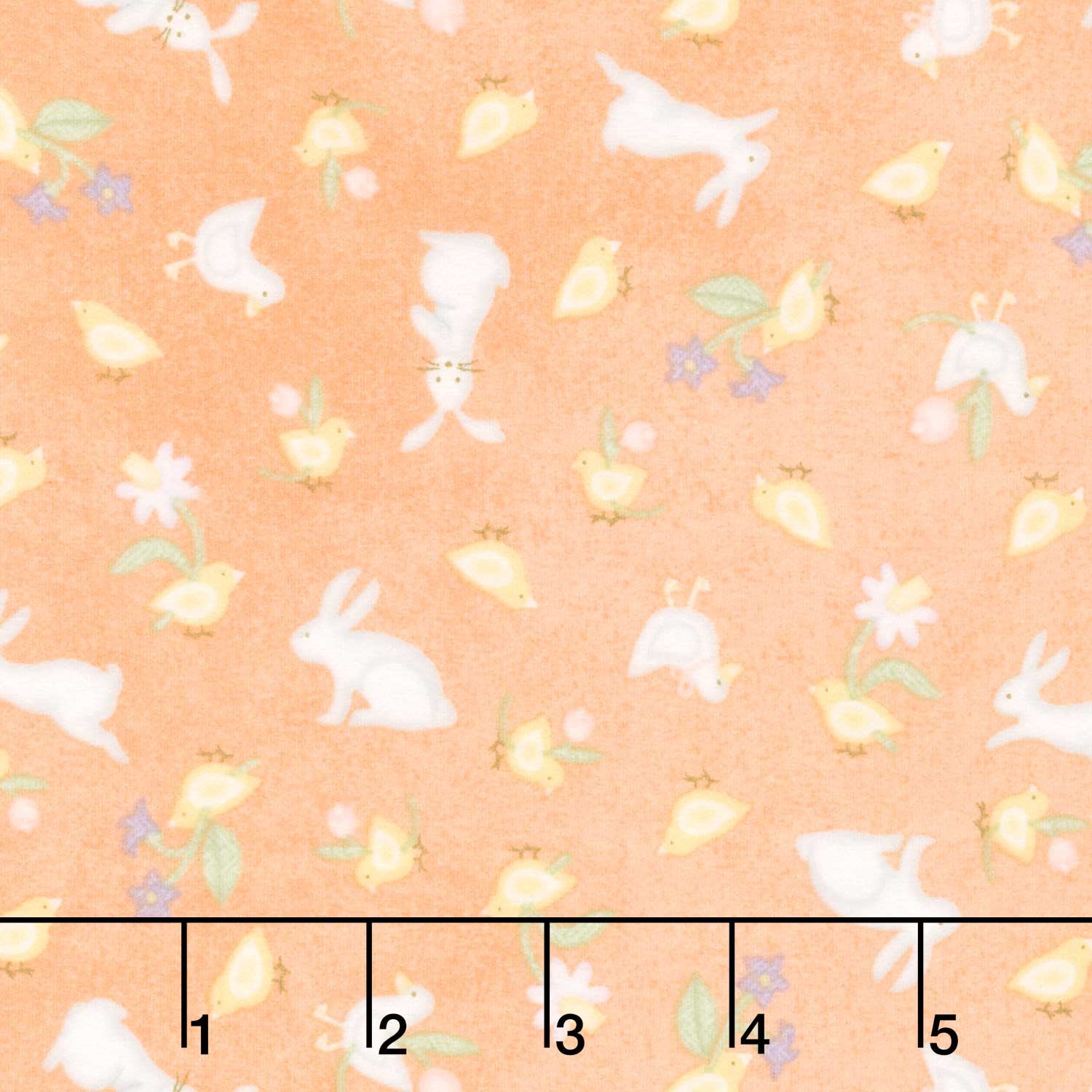 Little Chicks - Bunnies & Chicks Orange Flannel