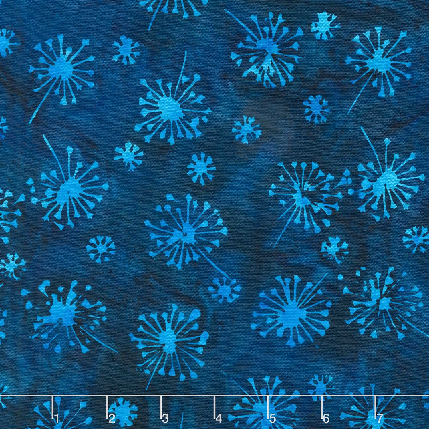 Just Dandy Batiks - Wispy Dandelions Blue