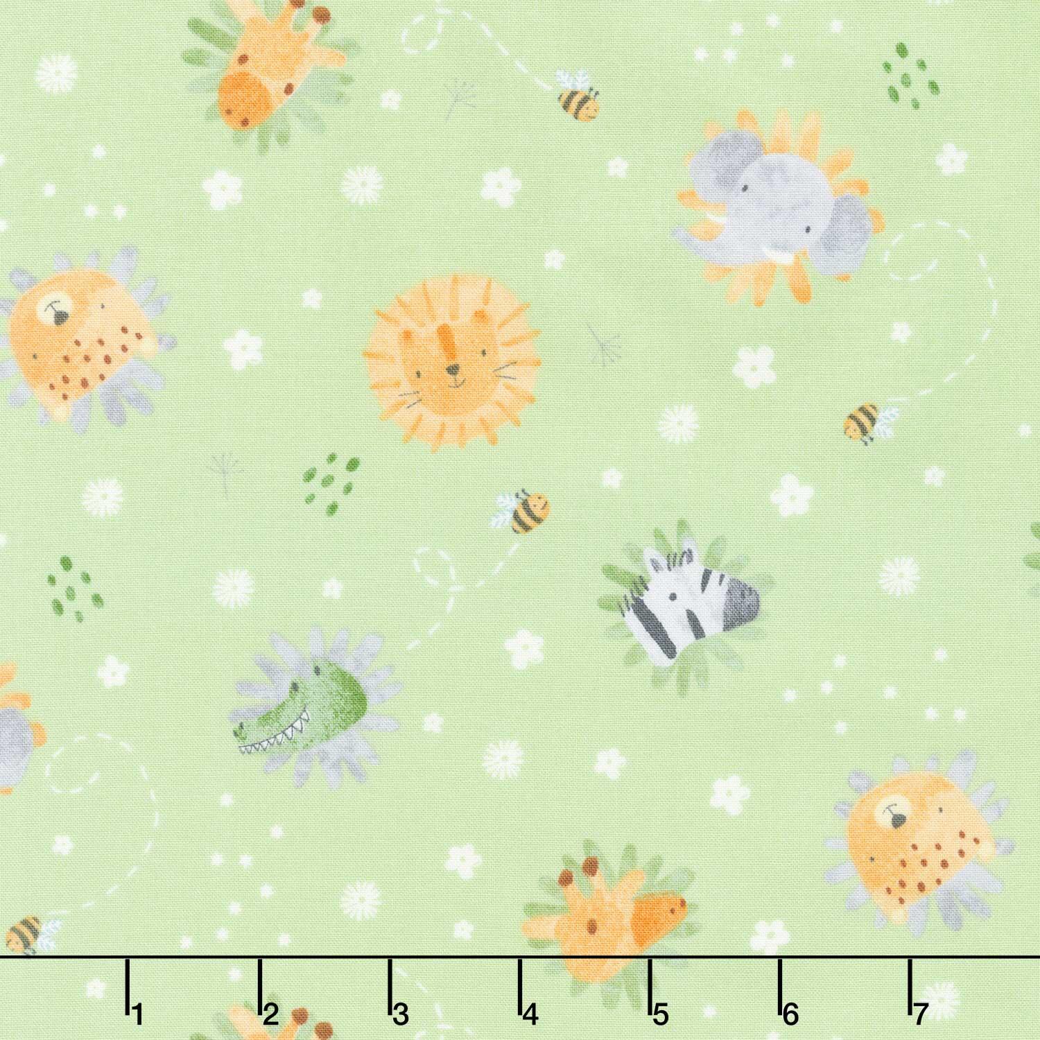 Sunny Safari - Mini Heads Green Multi