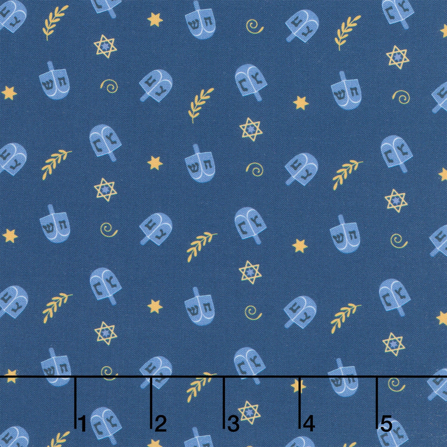 Happy Hanukkah - Dreidels Light Navy