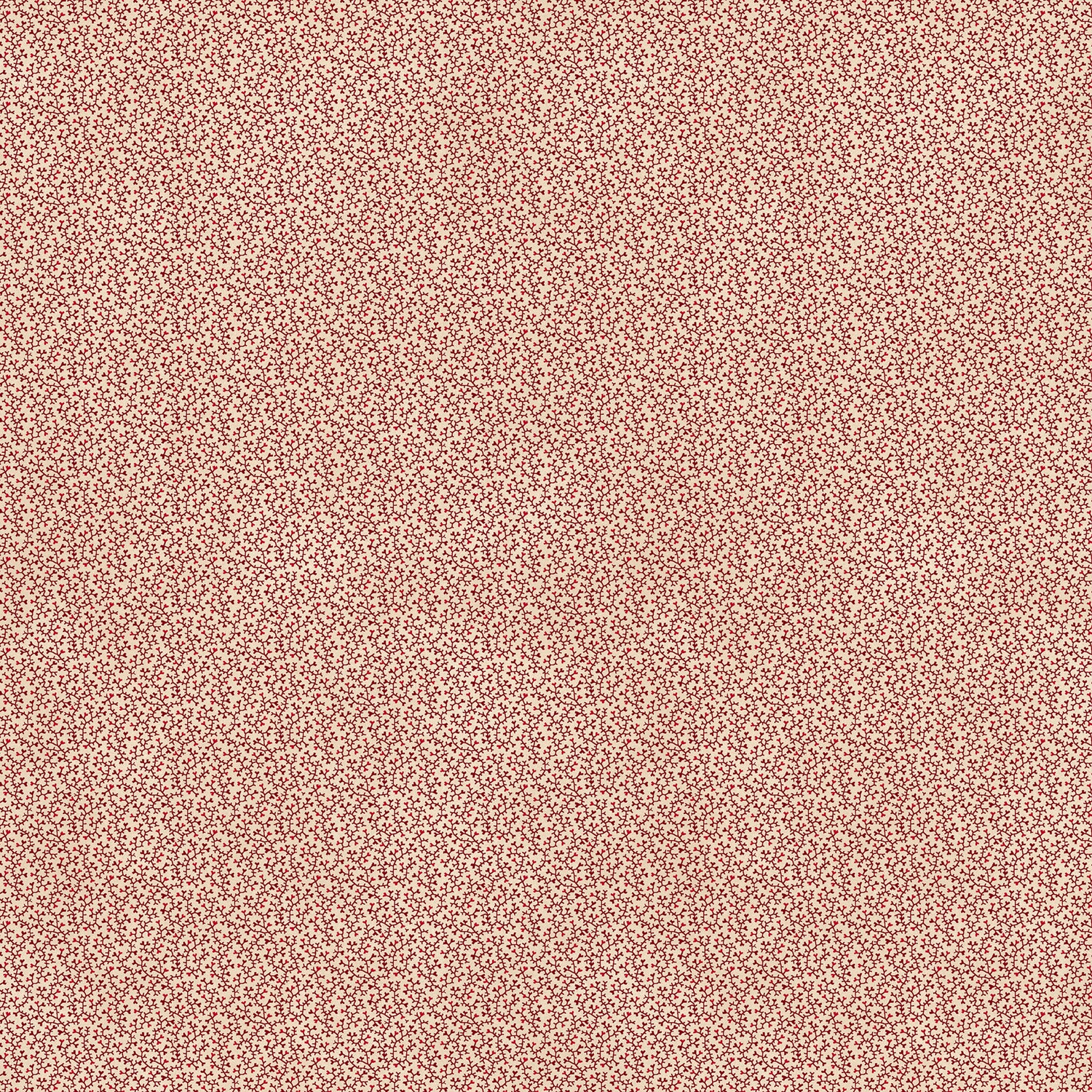 Memories in Redwork Tiny Coral Sand Quilting Cotton Fabric Yardage - Sand