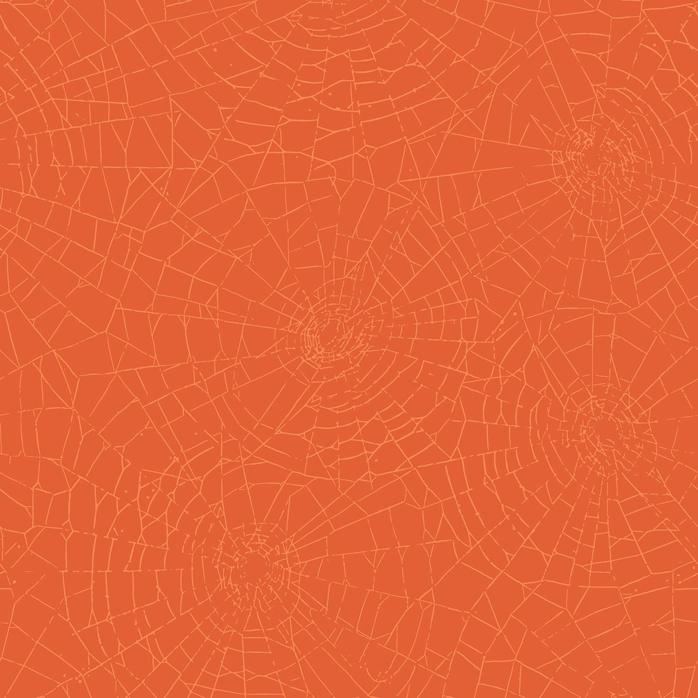 Web of Roses - Spider Webs Metallic - Orange