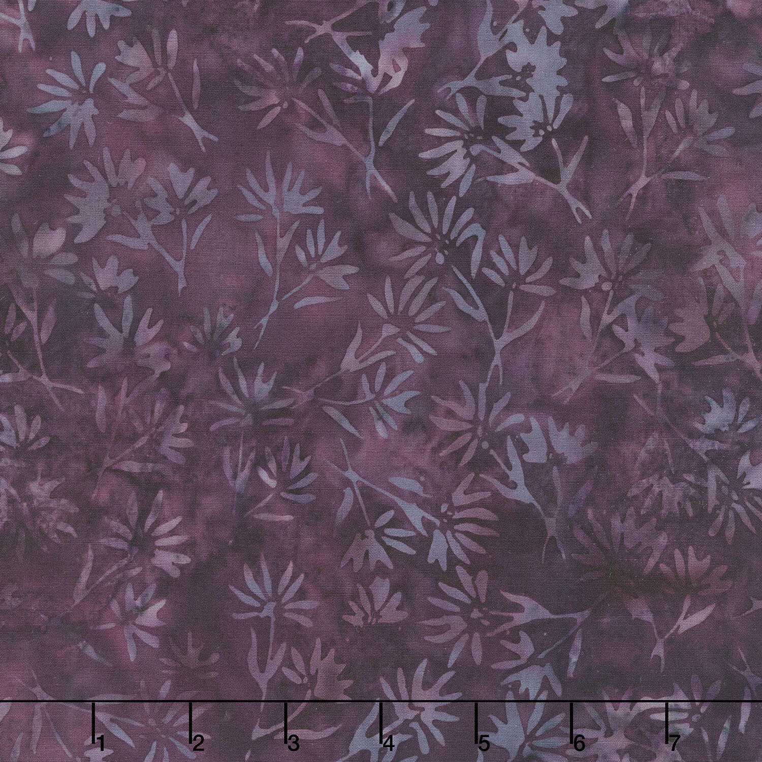 Autumn Ember Batiks - Flowers Purple Eggplant