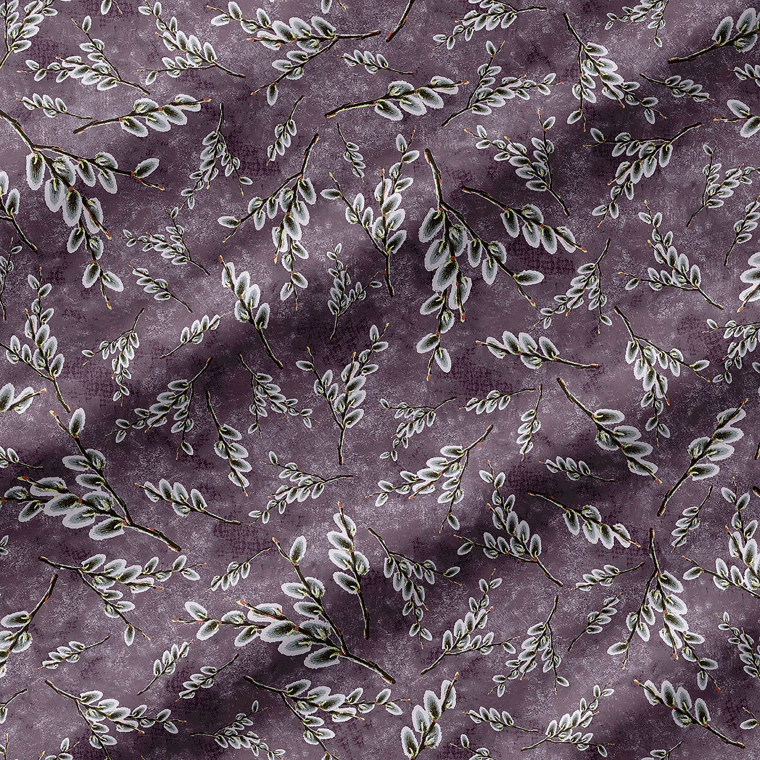Backing Fabrics - Willow Wood-PW Floral-Purple 108 in Wide Backing - Purple