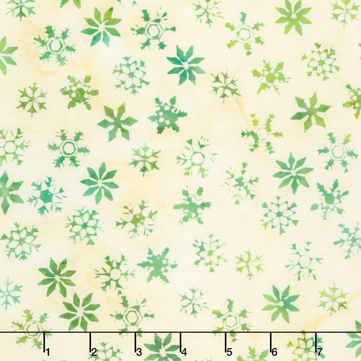 Festive Wishes Batiks - Snowflakes and Stars White