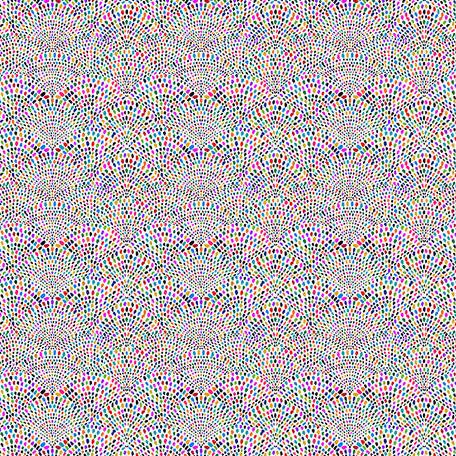 Scalloped Hills - Happy Hills in White/Multi