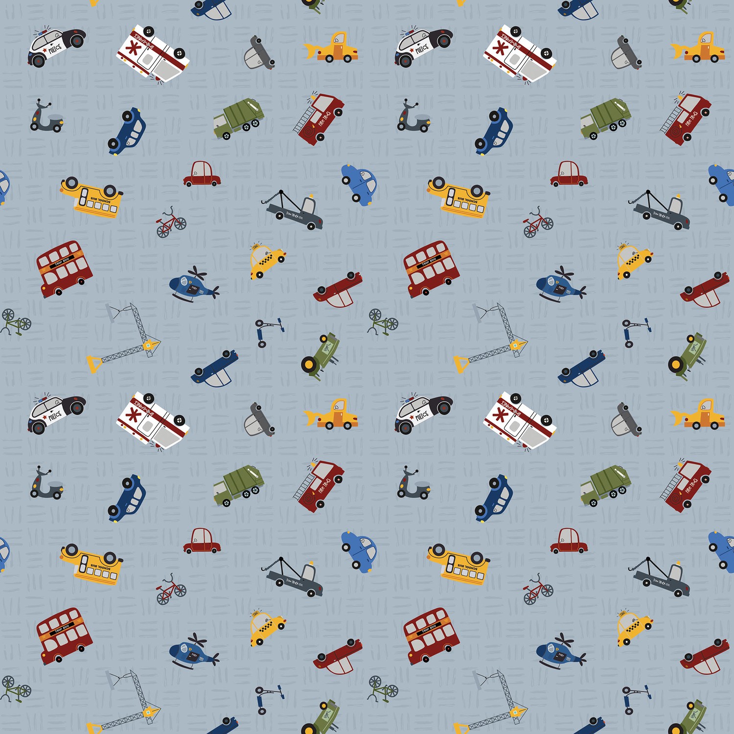 It Takes a Village Traffic Jam Gray Quilting Cotton Fabric Yardage - Gray