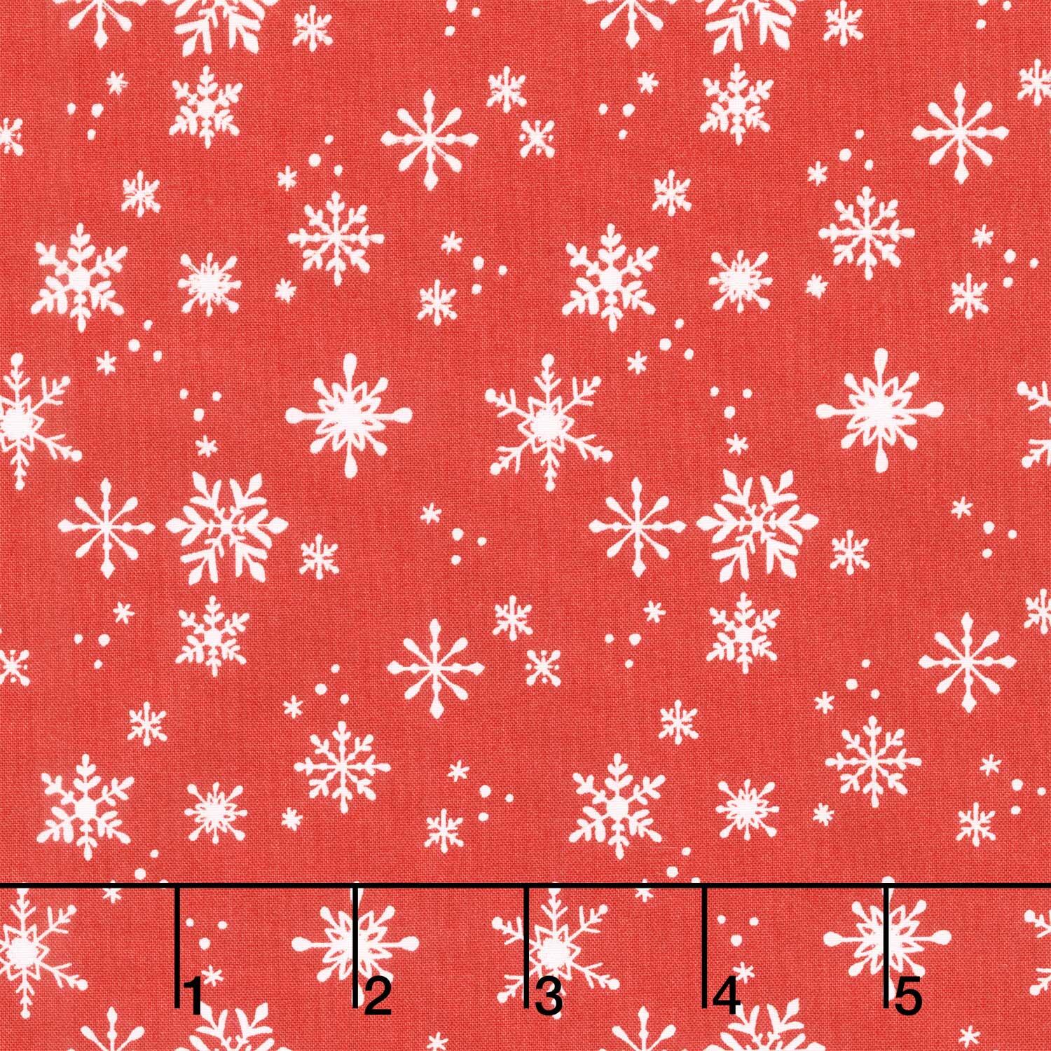 Santa Paws - Snowflakes Light Red