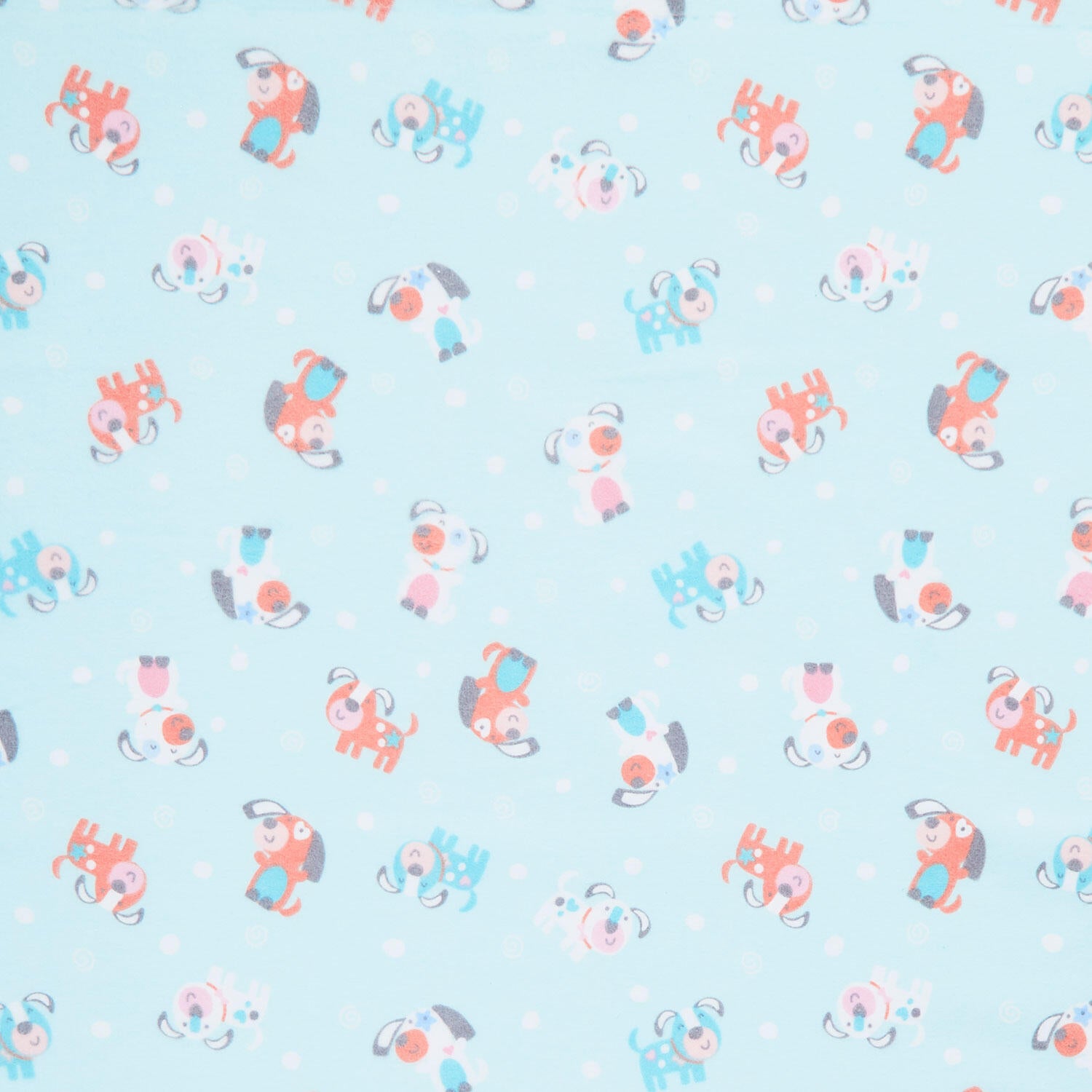 Twinkle Comfort Flannel - Puppy Love Flannel Aqua