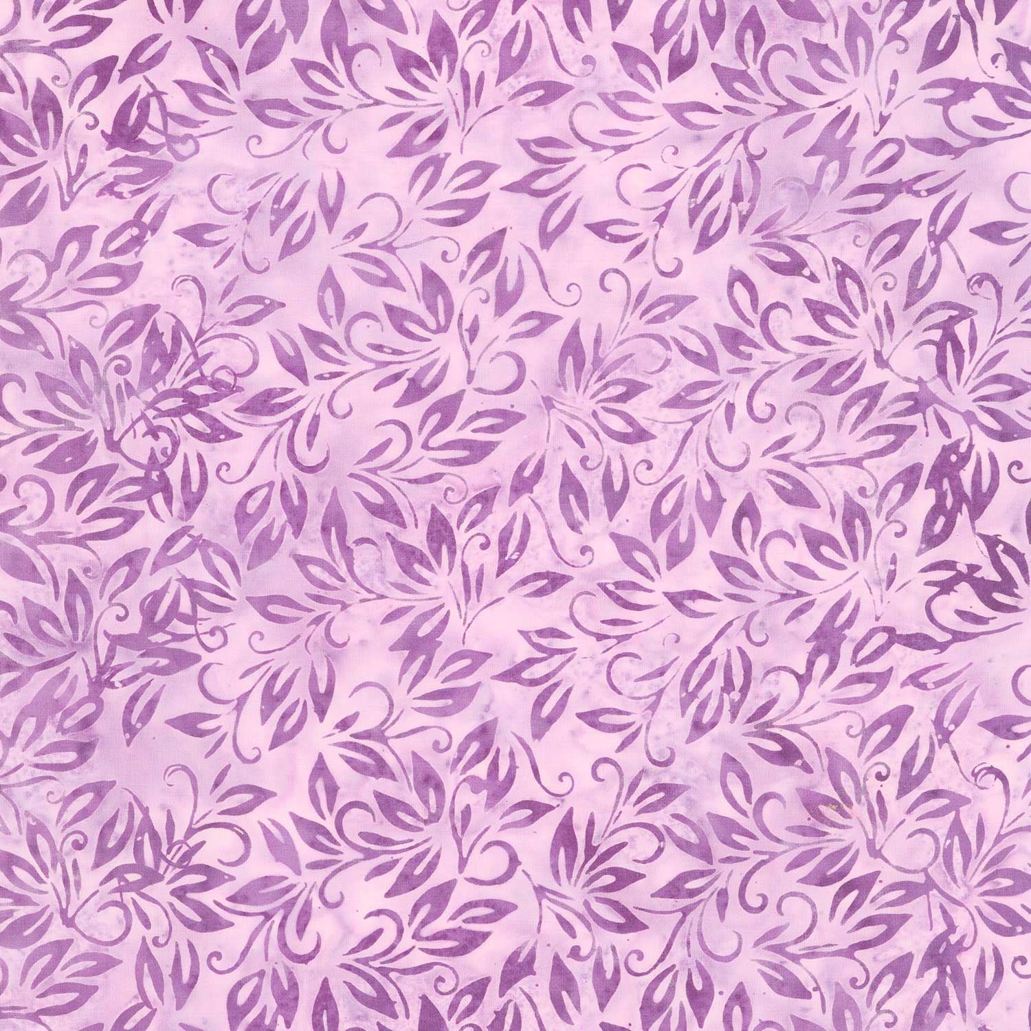 Poetic Bouquet Batiks - Leaf Swirl Lavender