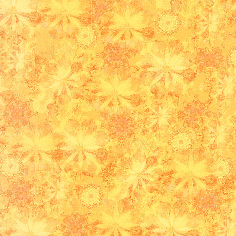 Venice - Flowers Yellow Digitally Printed