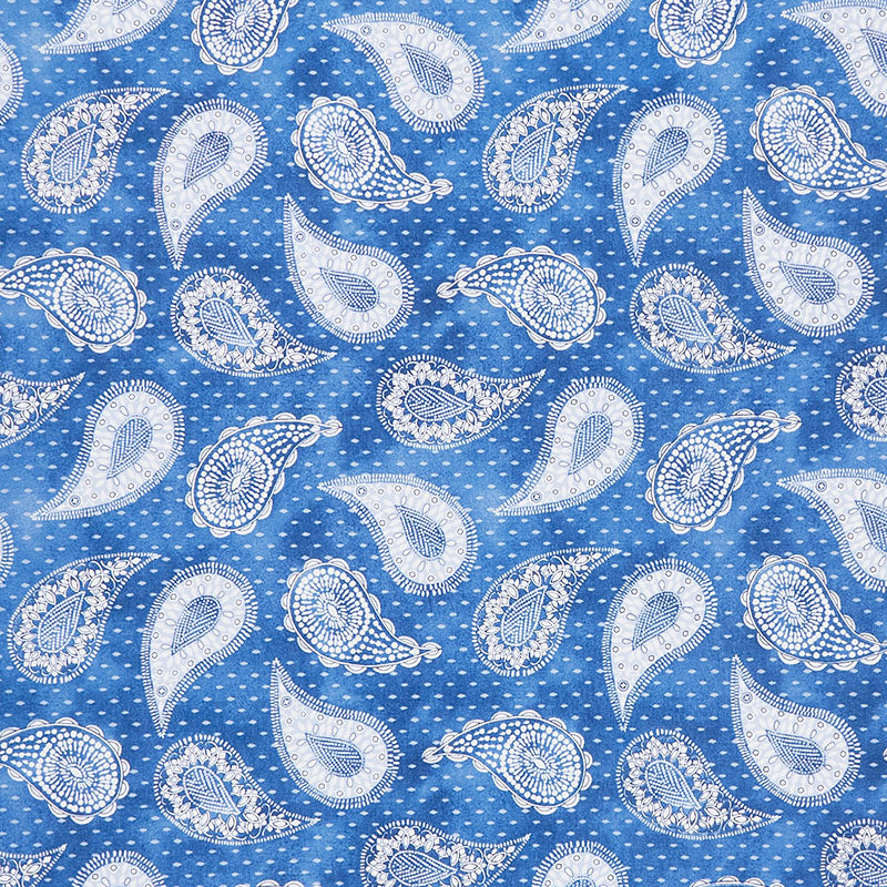 Indigo Splash - Paisley and Dots Blue