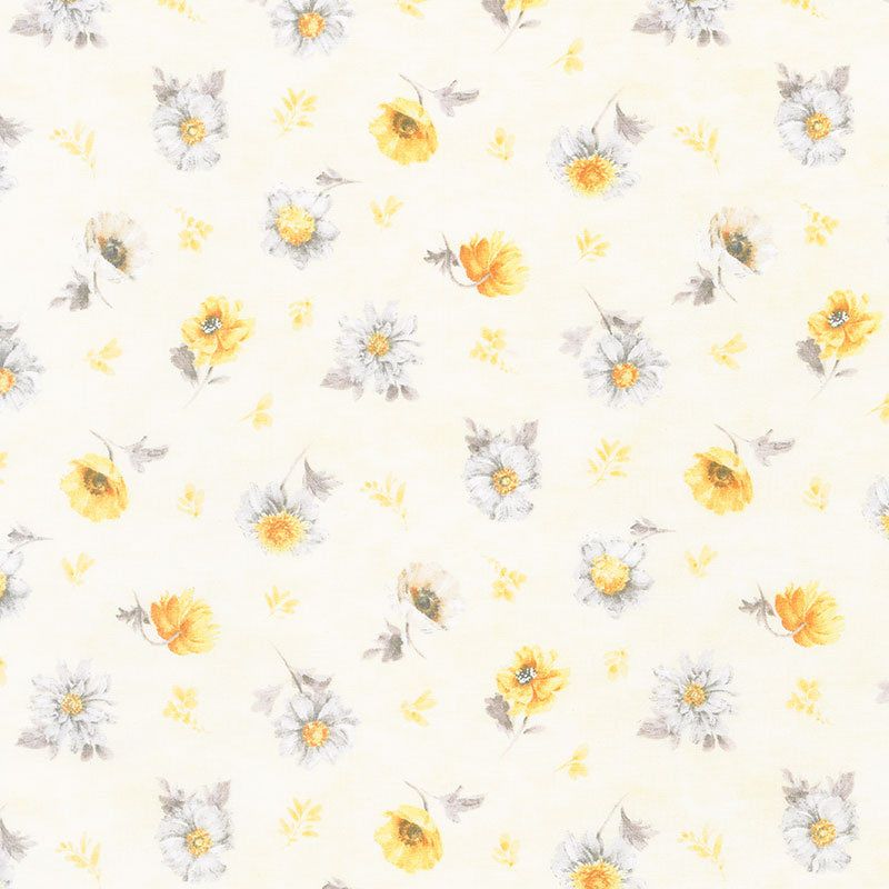 Fields of Gold - Floral Toss Yellow