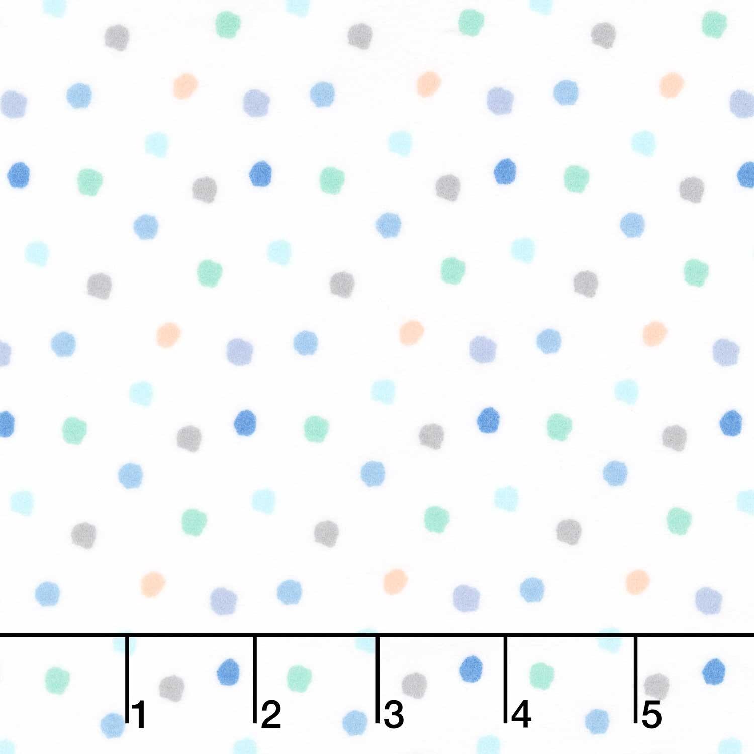 Baby Dino Comfort Flannel - Dino Spots White