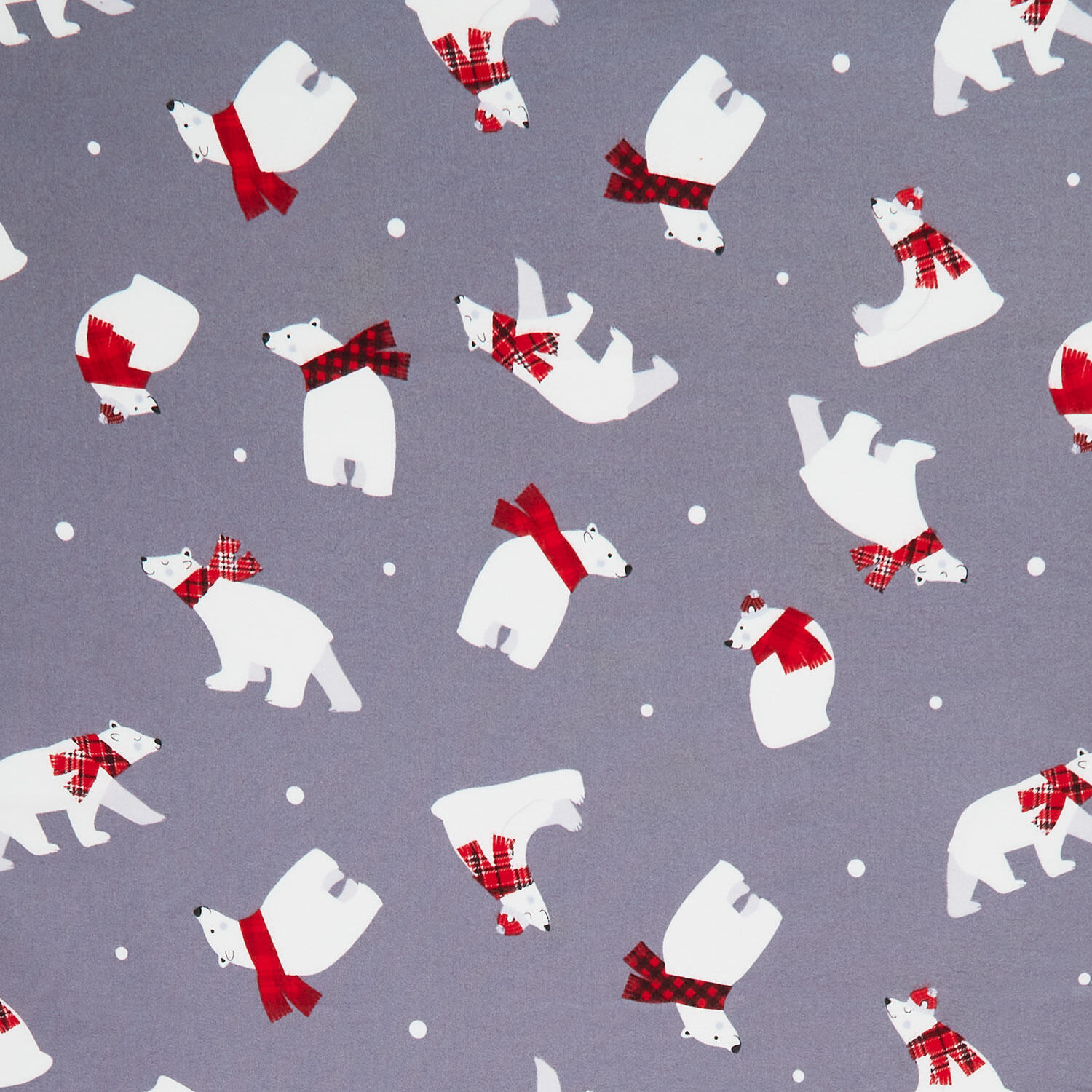 Winter Comfort Flannel - Polar Bear Fun Flannel Gray