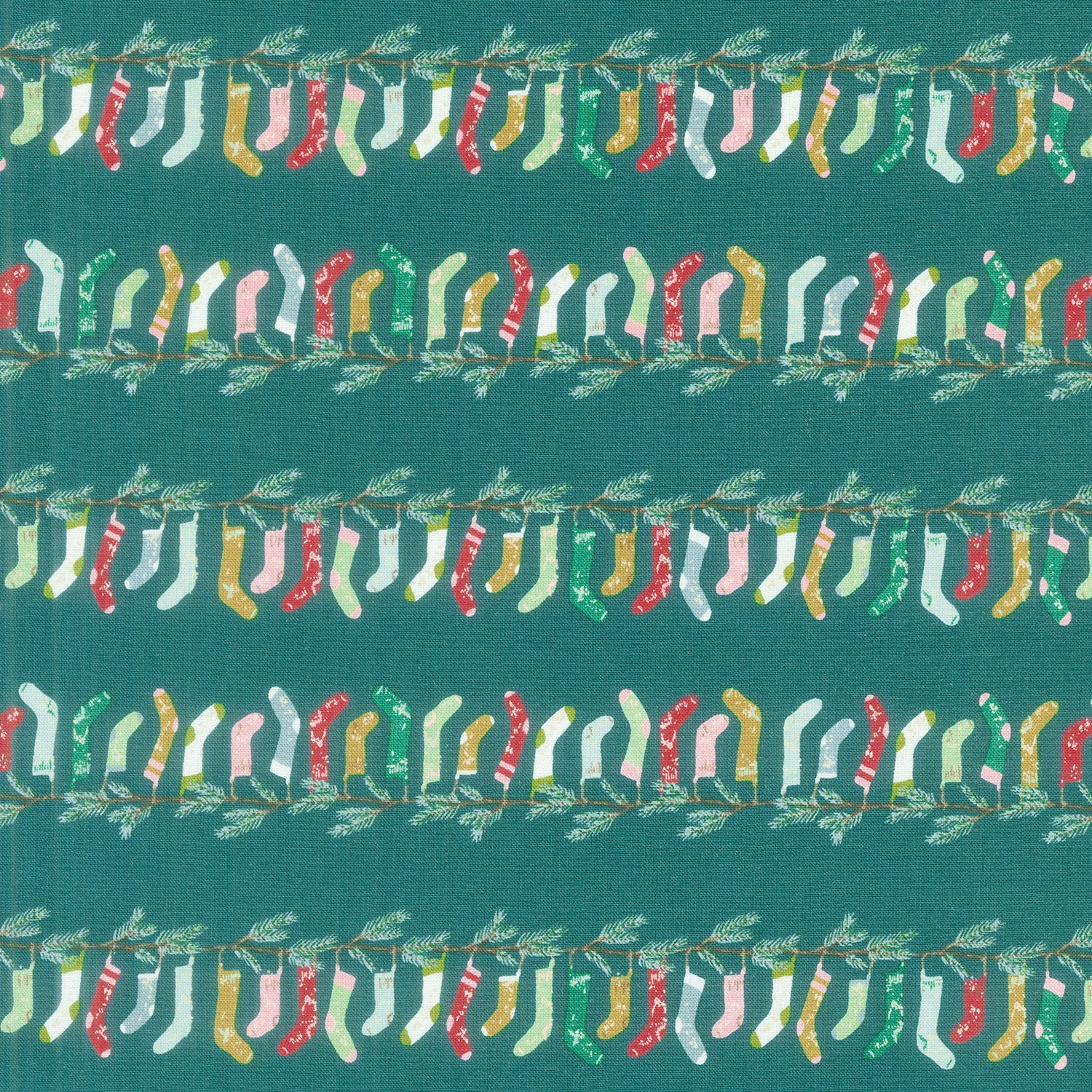 Cozy Wonderland - Stocking Stripe Teal