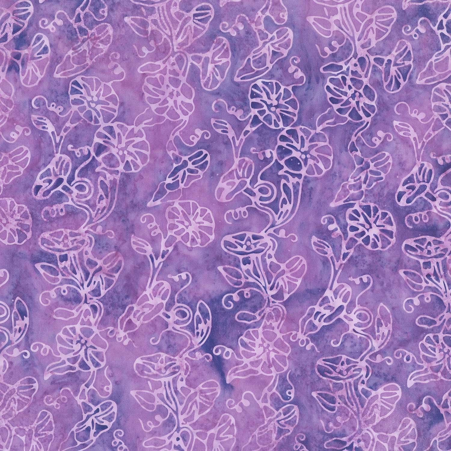 Poetic Bouquet Batiks - Morning Glory Purple