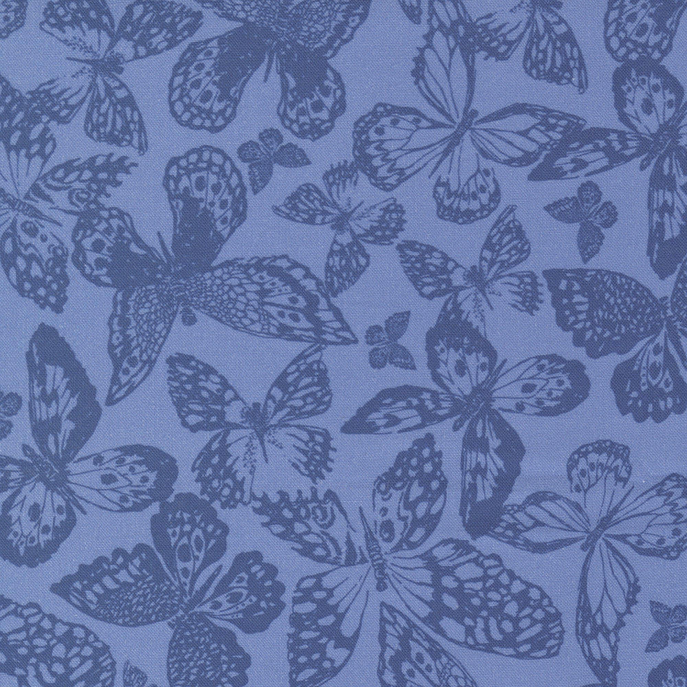 Garden Society - Papillon Butterflies in Cornflower Blue