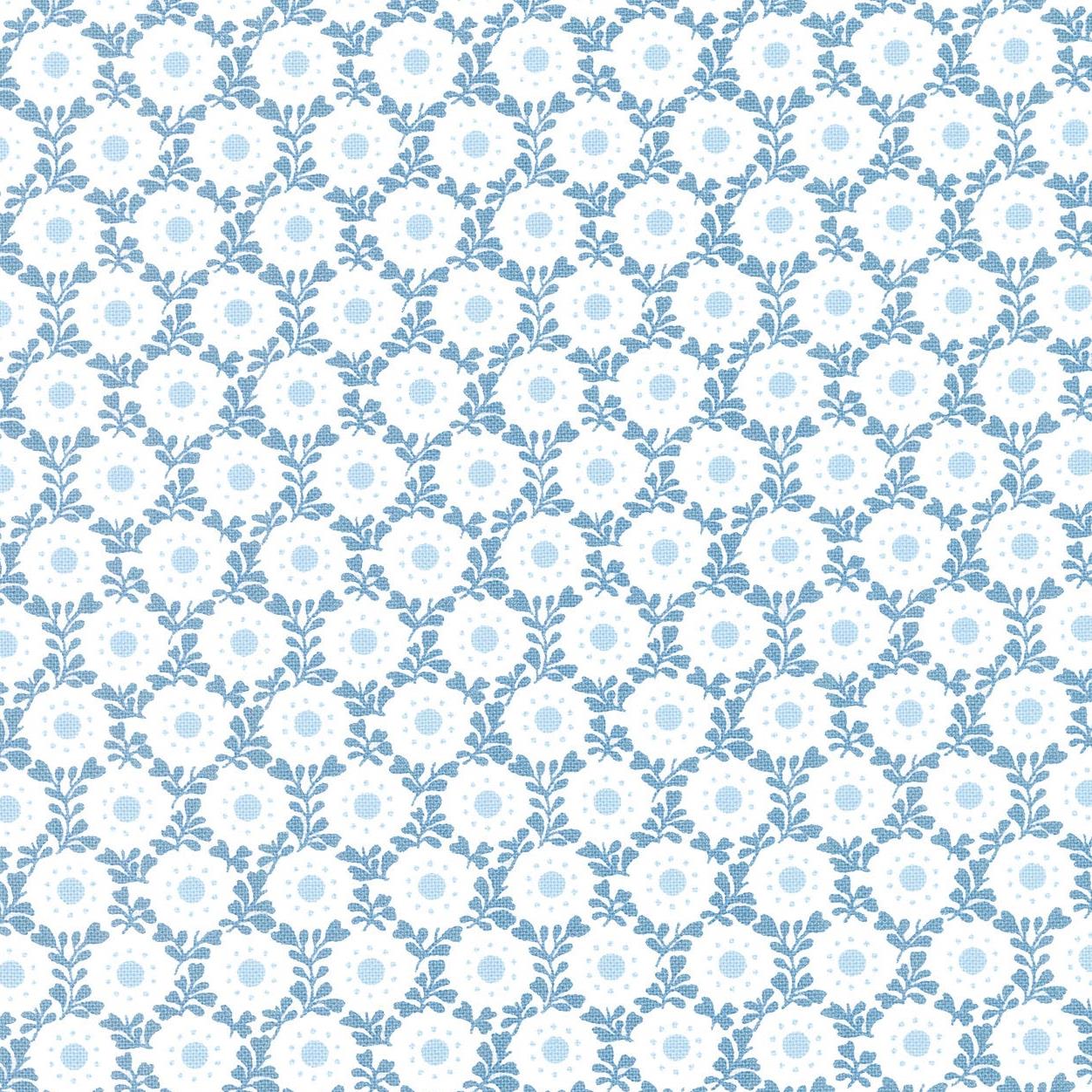 Franny’s Flowers - Polka Dot Floral Blue