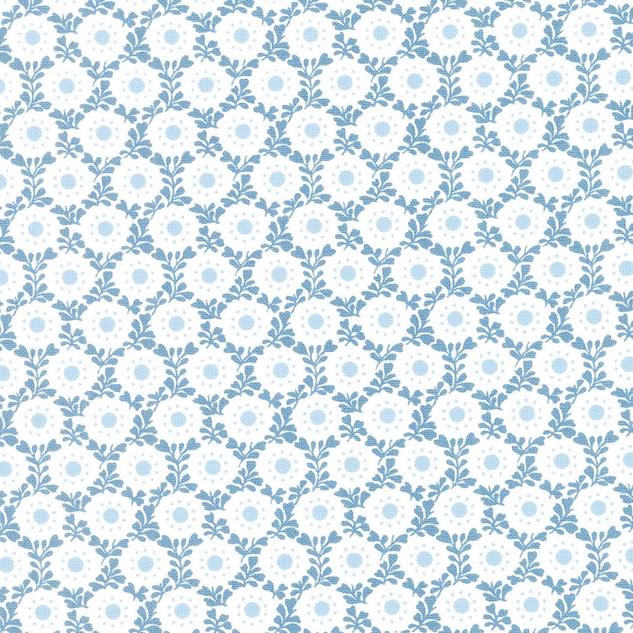 Franny’s Flowers - Polka Dot Floral Blue