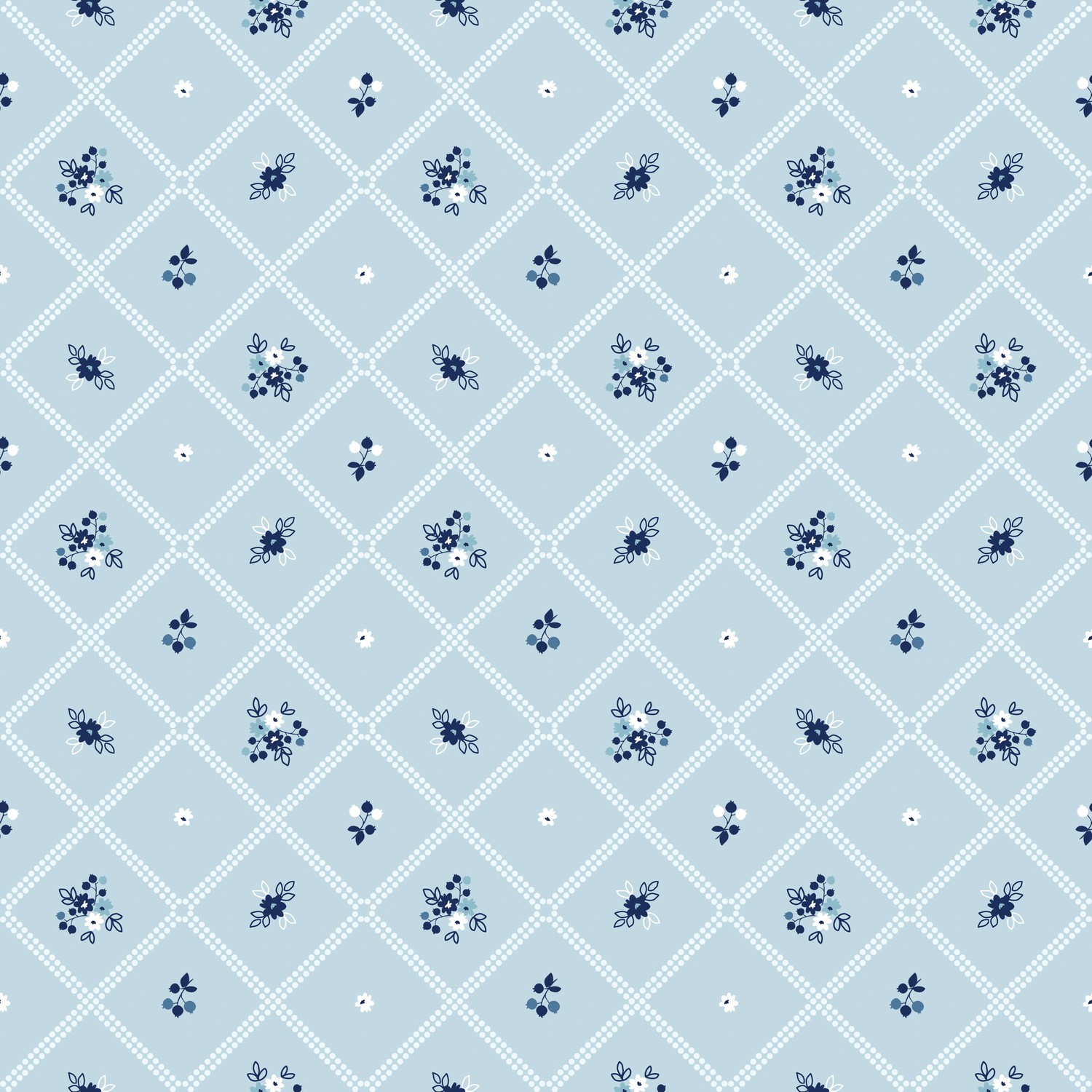 Simply Country - Dot Grid - Blue