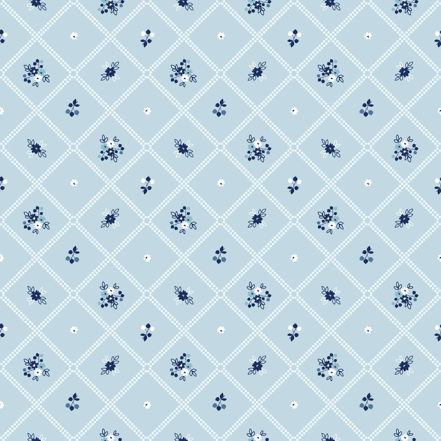 Simply Country - Dot Grid - Blue