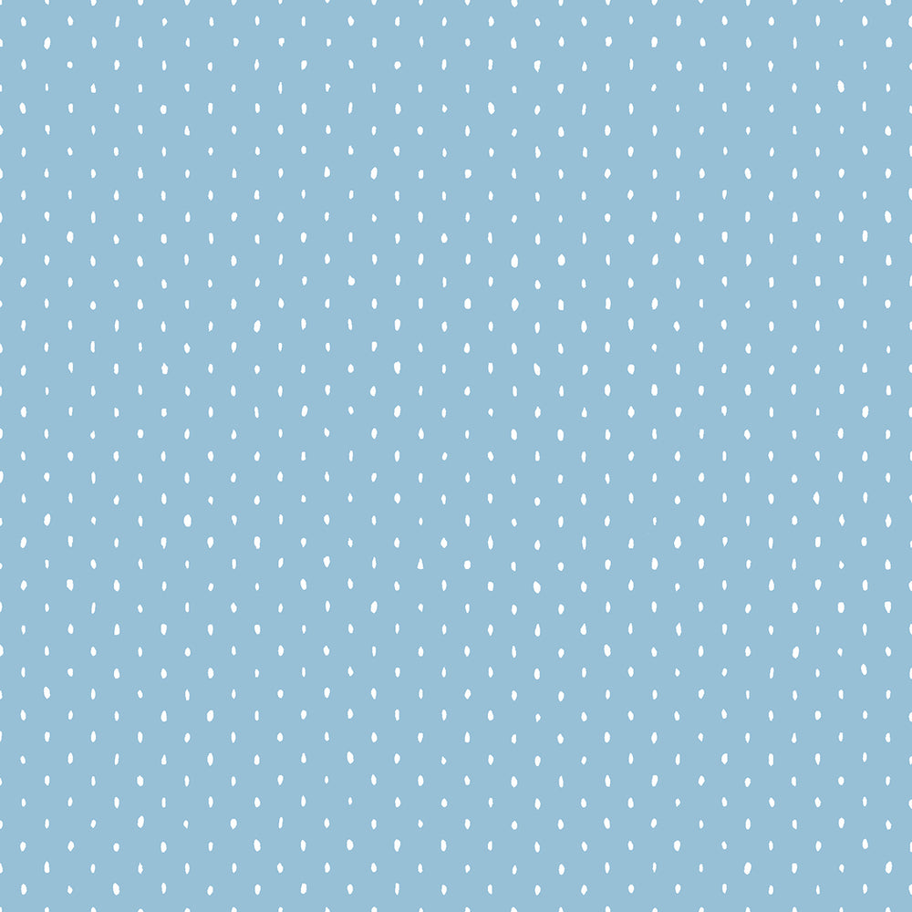 Cotton + Steel Basics - Stitch and Repeat (Oval Dots) in Splash Blue