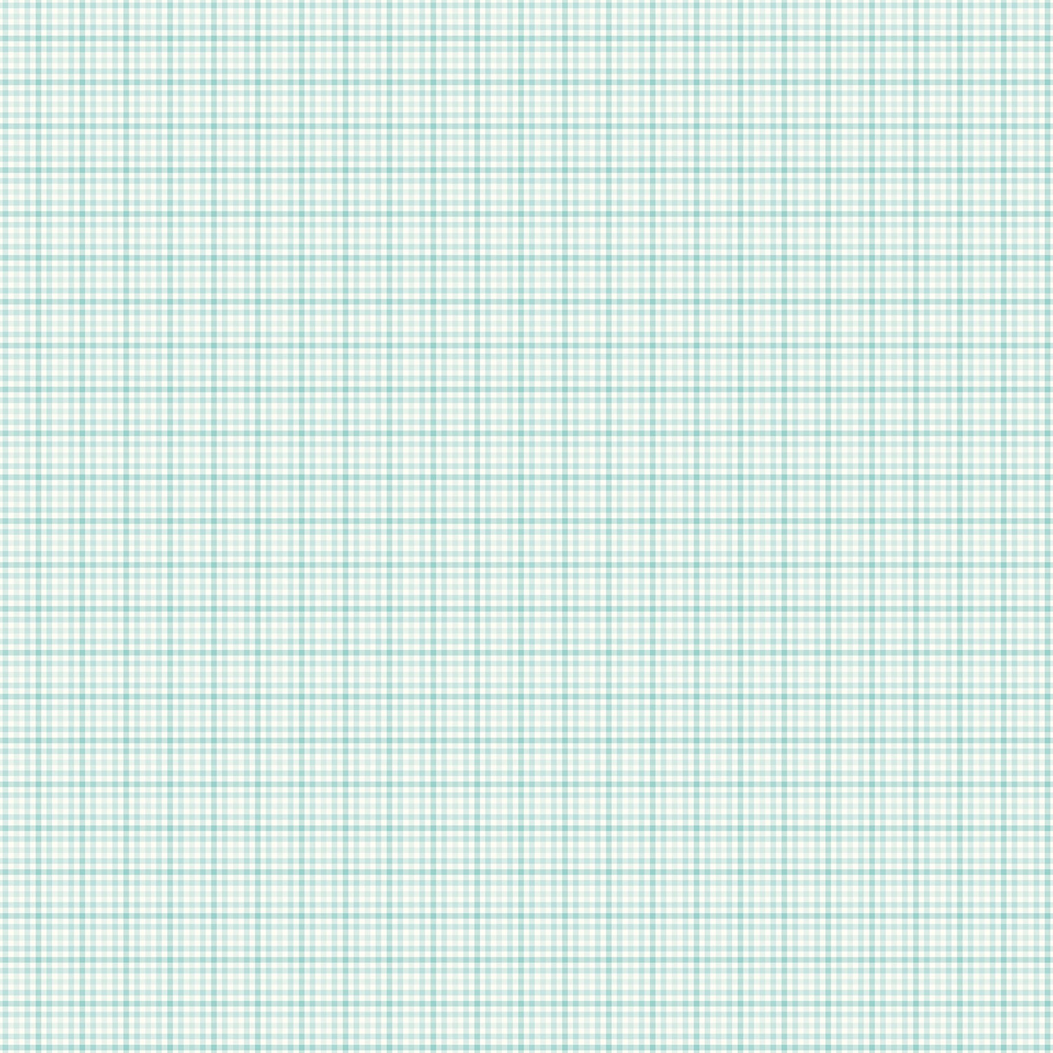 You & Me Plaid Aqua Quilting Cotton Fabric Yardage - Aqua