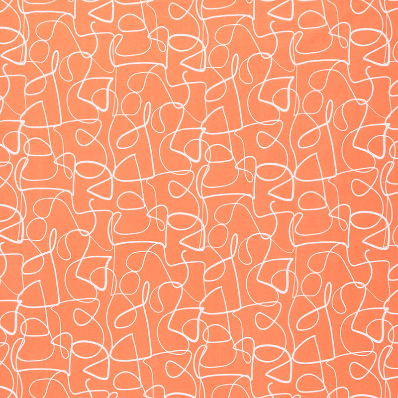 Abstract Collage - Squiggly Lines Orange