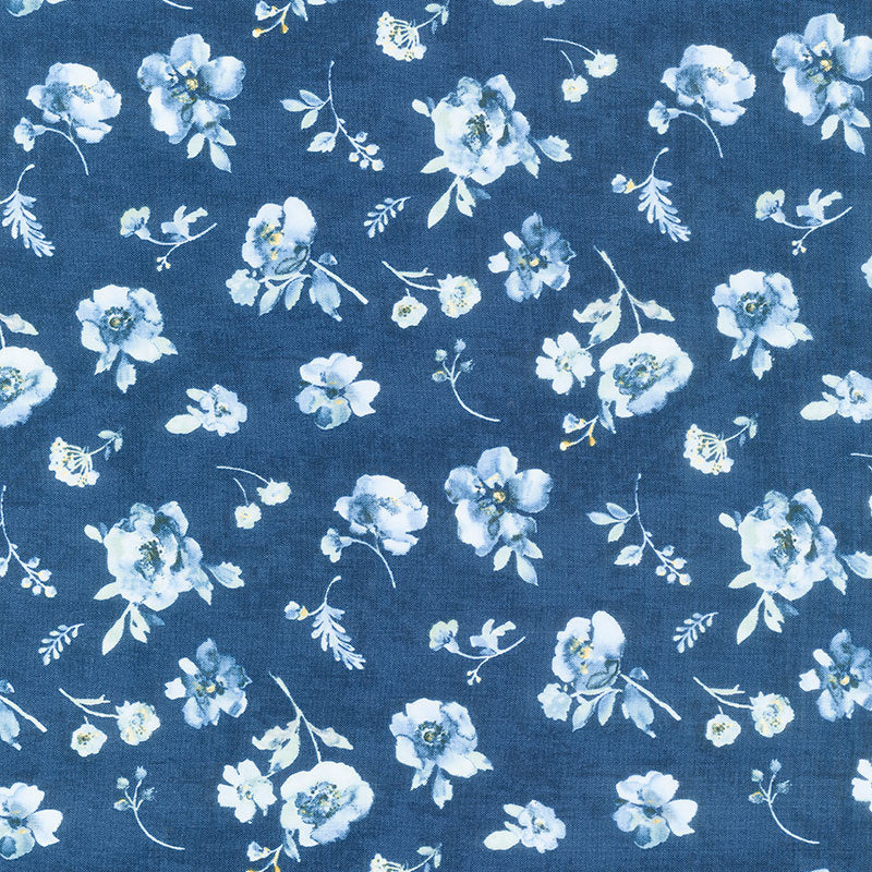 Blue Breeze - Floral Toss Blue