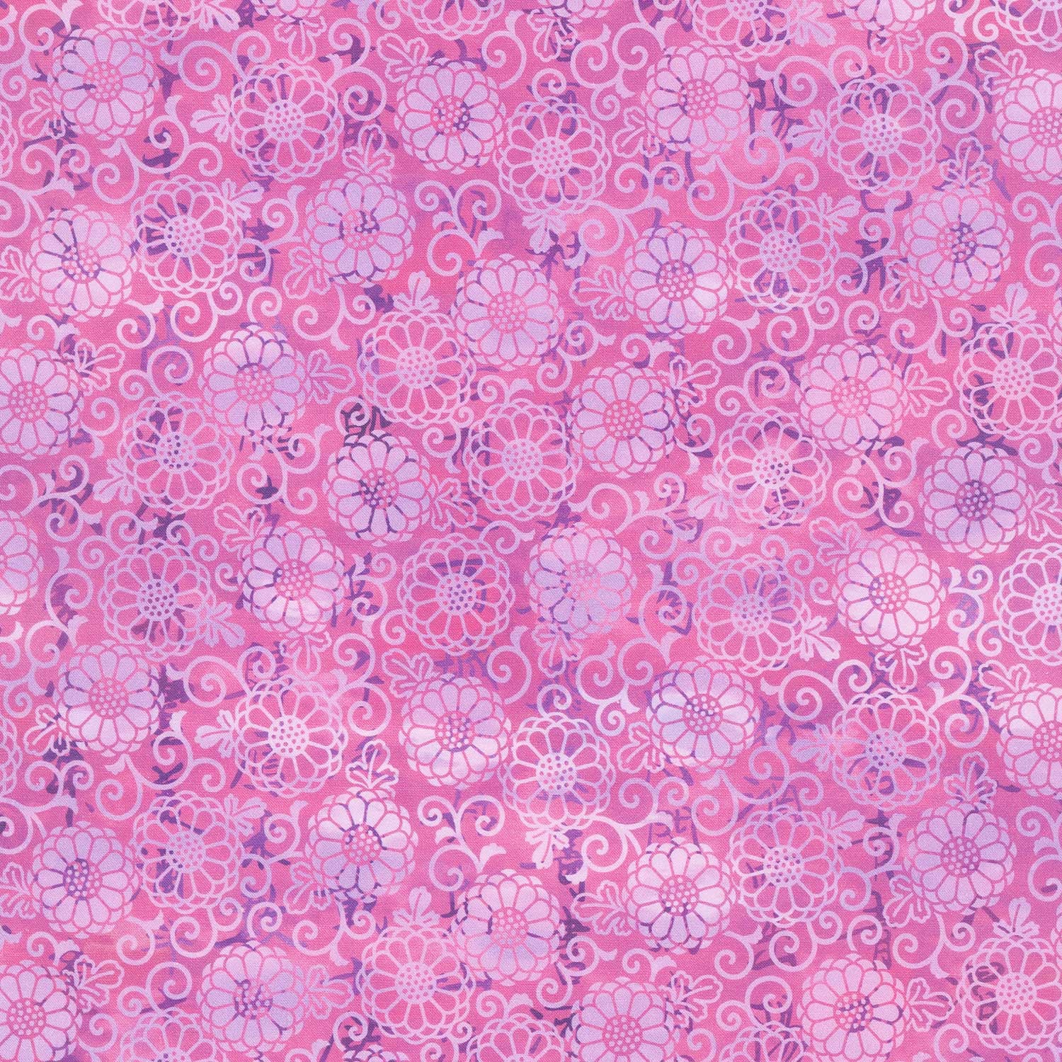 Oriental Gardens - Lace Magenta Digitally Printed