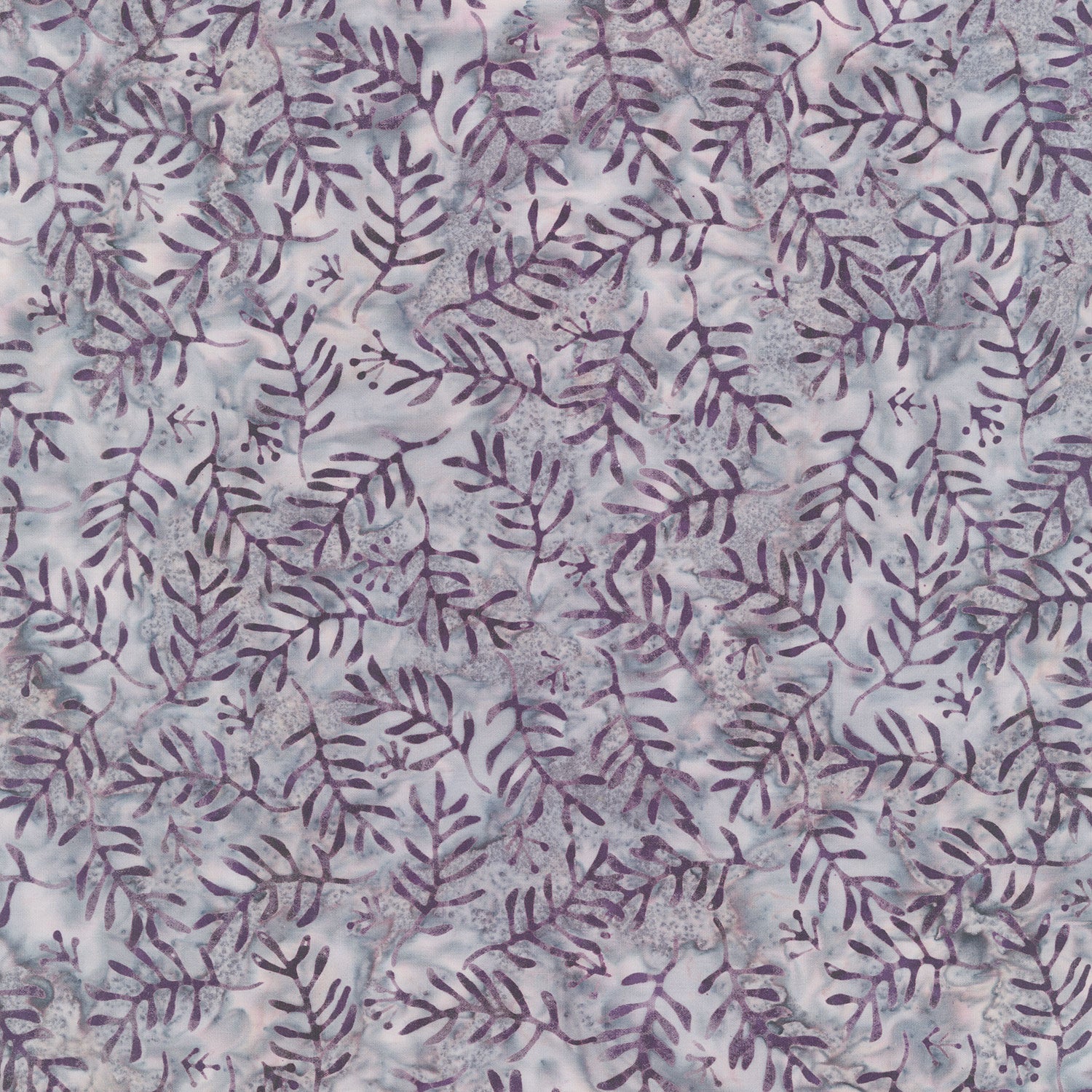 Shadow Blooms Batiks - Vines and Sprigs Purple Foxglove