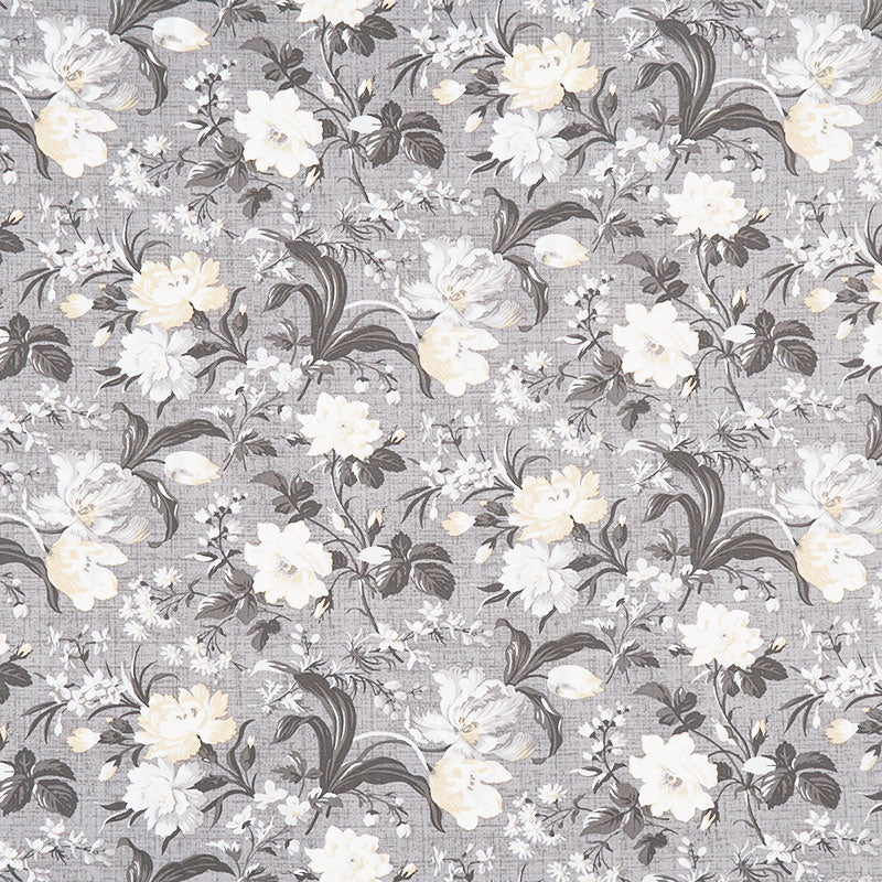 Lockwood Manor - Large Floral Dark Gray